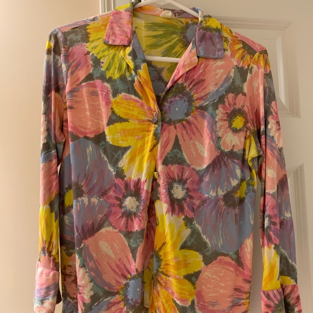 Groovy Vintage 70s Floral Shirt